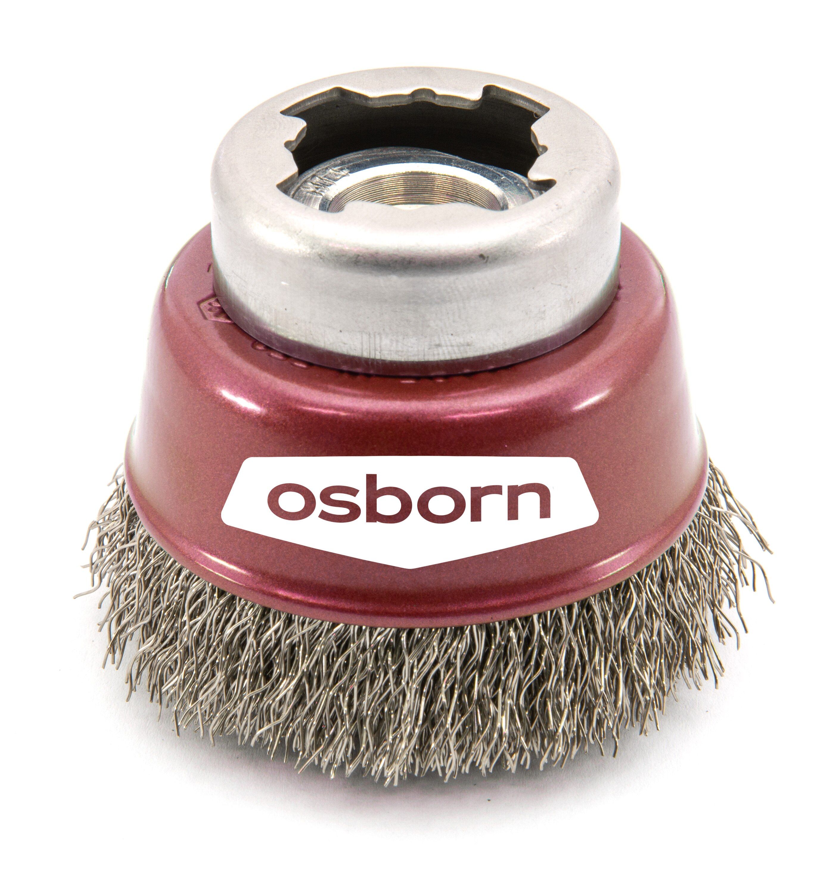 Cup brushes, crimped -Twisted wire, X-Lock