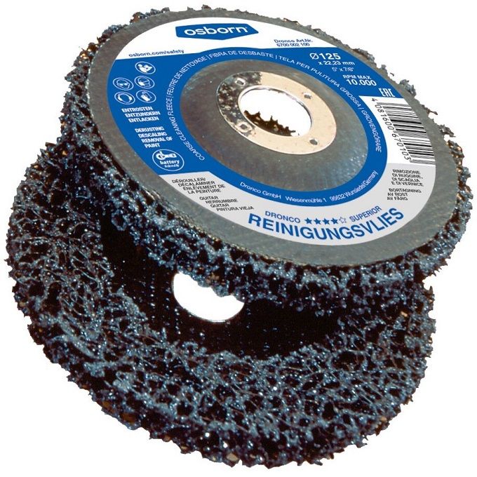 Coarse cleaning fleece for angle grinders