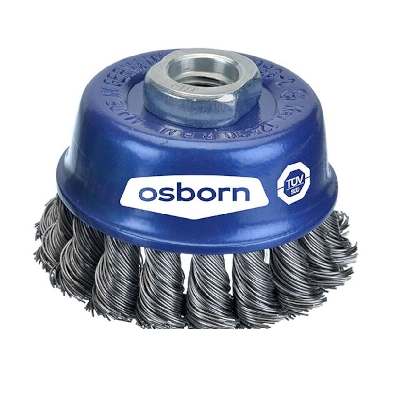 Cup brushes, knotted wire